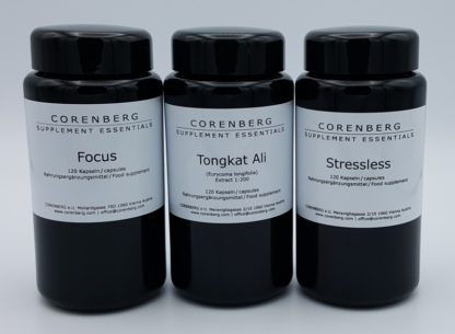 Bundle of Focus, Stressless and Tongkat Ali capsules