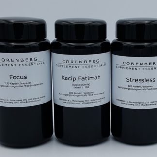 Set aus Focus und Stressless und Kacip Fatimah Kapseln