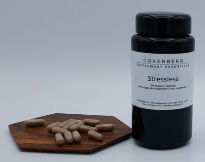 Stressless Capsules with Rhodiola rosea and Withania somnifera, vegan capsule
